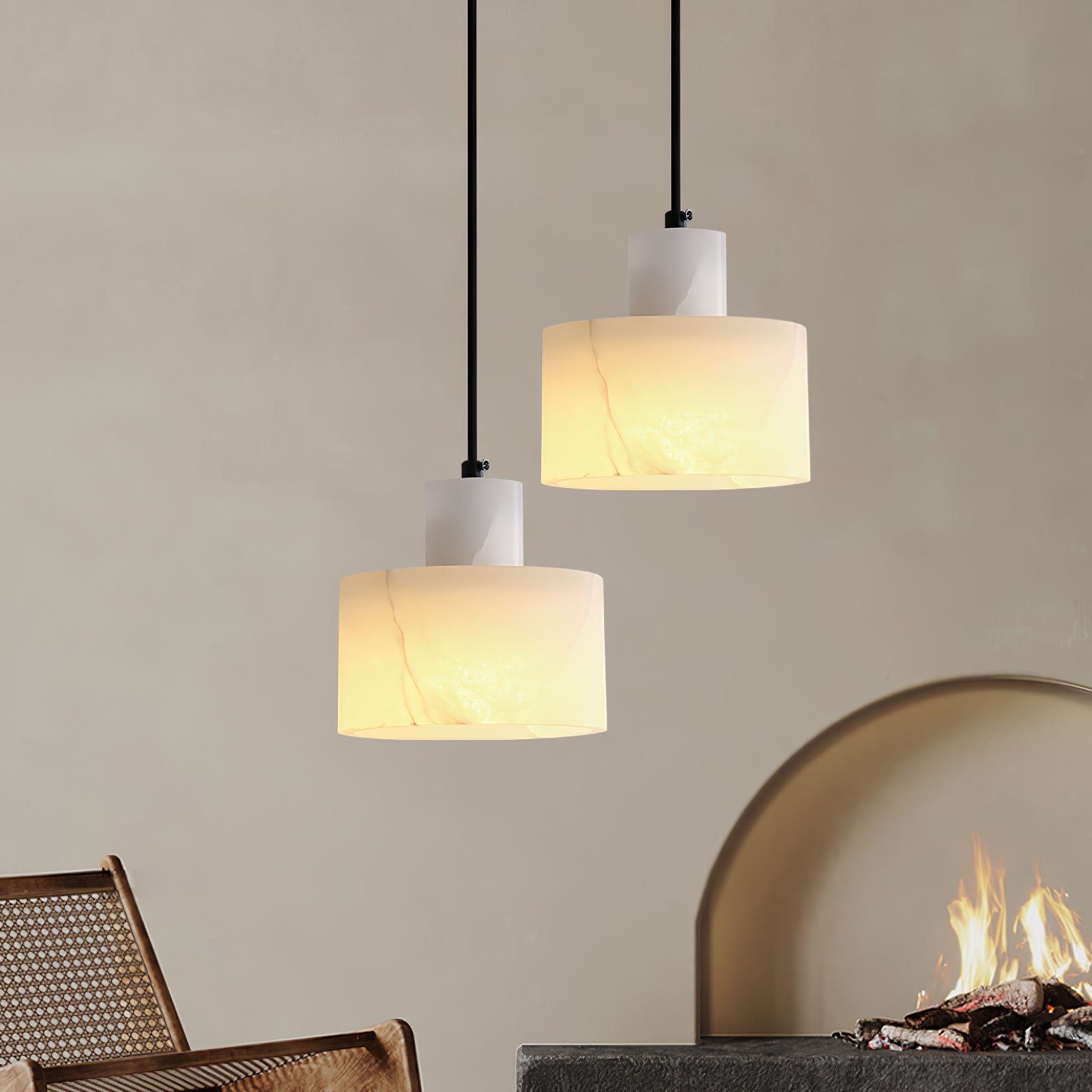 Modern Cyls Pendant Lamp - Sleek Hanging Light Fixture for Kitchen Island, Dining Room & Bedroom Decor - Energy Efficient LED Ceiling Light