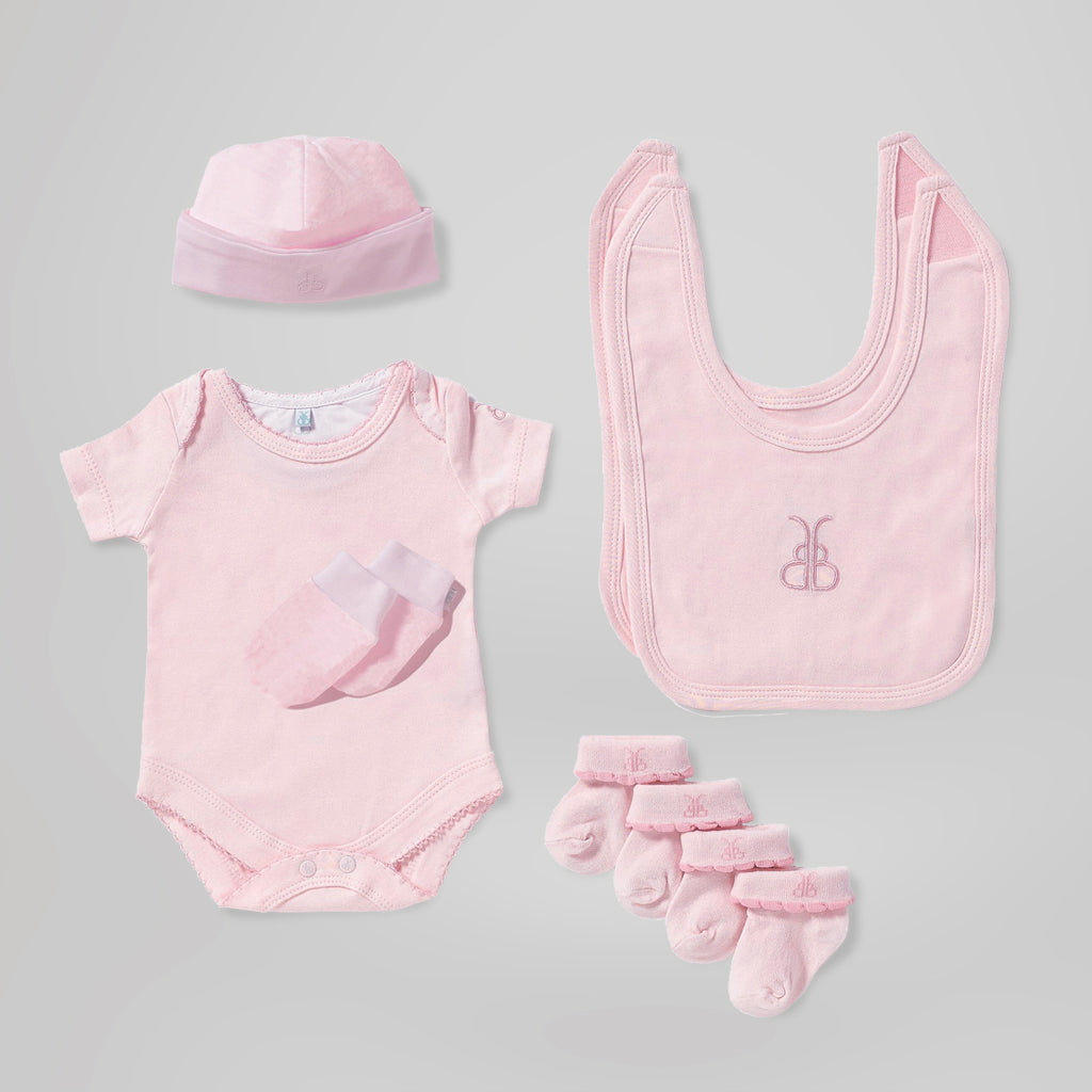 Personalized Pink Baby Clothes Bouquet with Hand-Tied Snuggle Wrap - Perfect for Baby Showers, Newborn Gifts & Gender Reveals