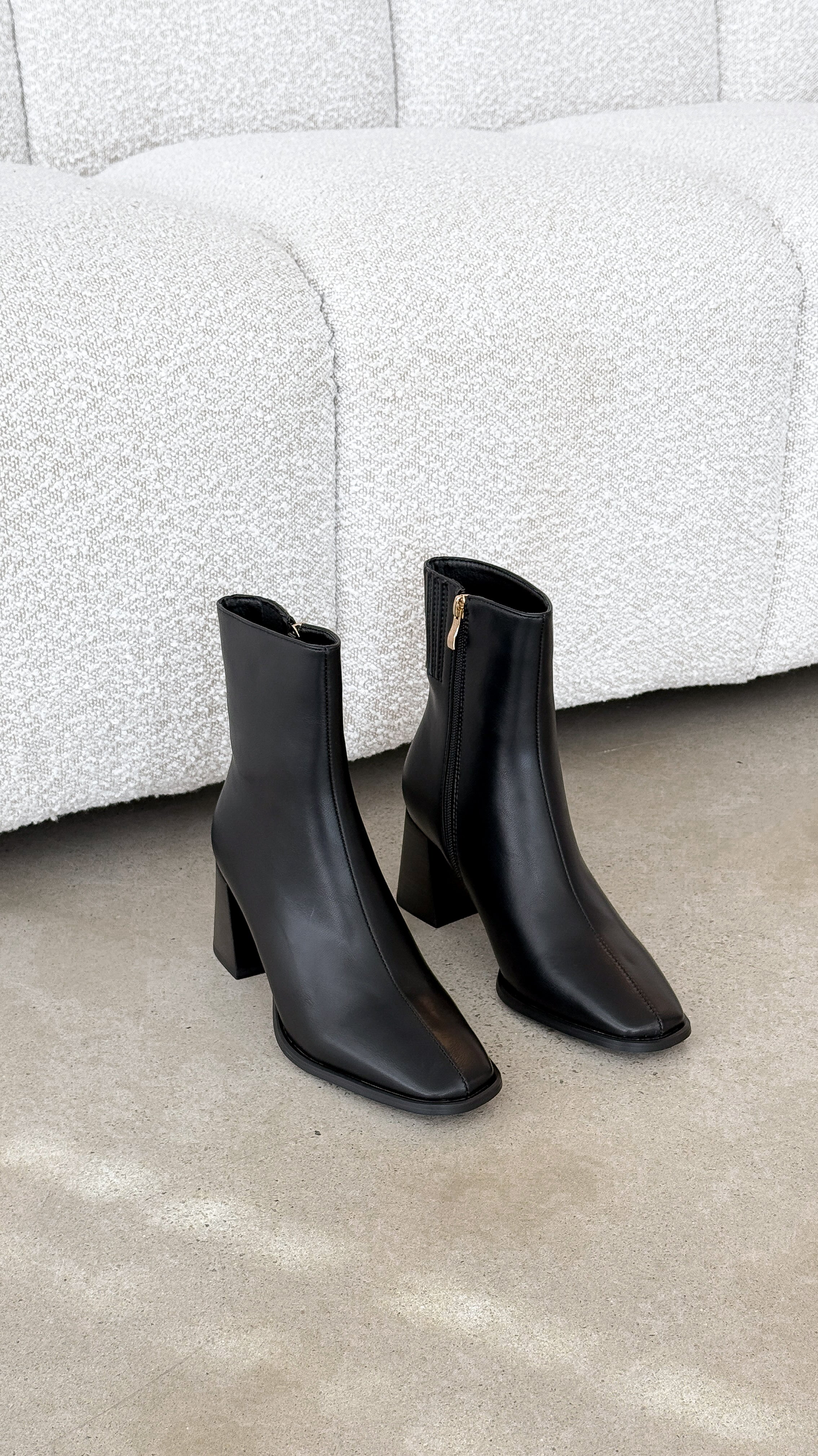 Alania Black Leather Ankle Boots for Women - Stylish & Comfortable Footwear for Casual Outings & Office Wear