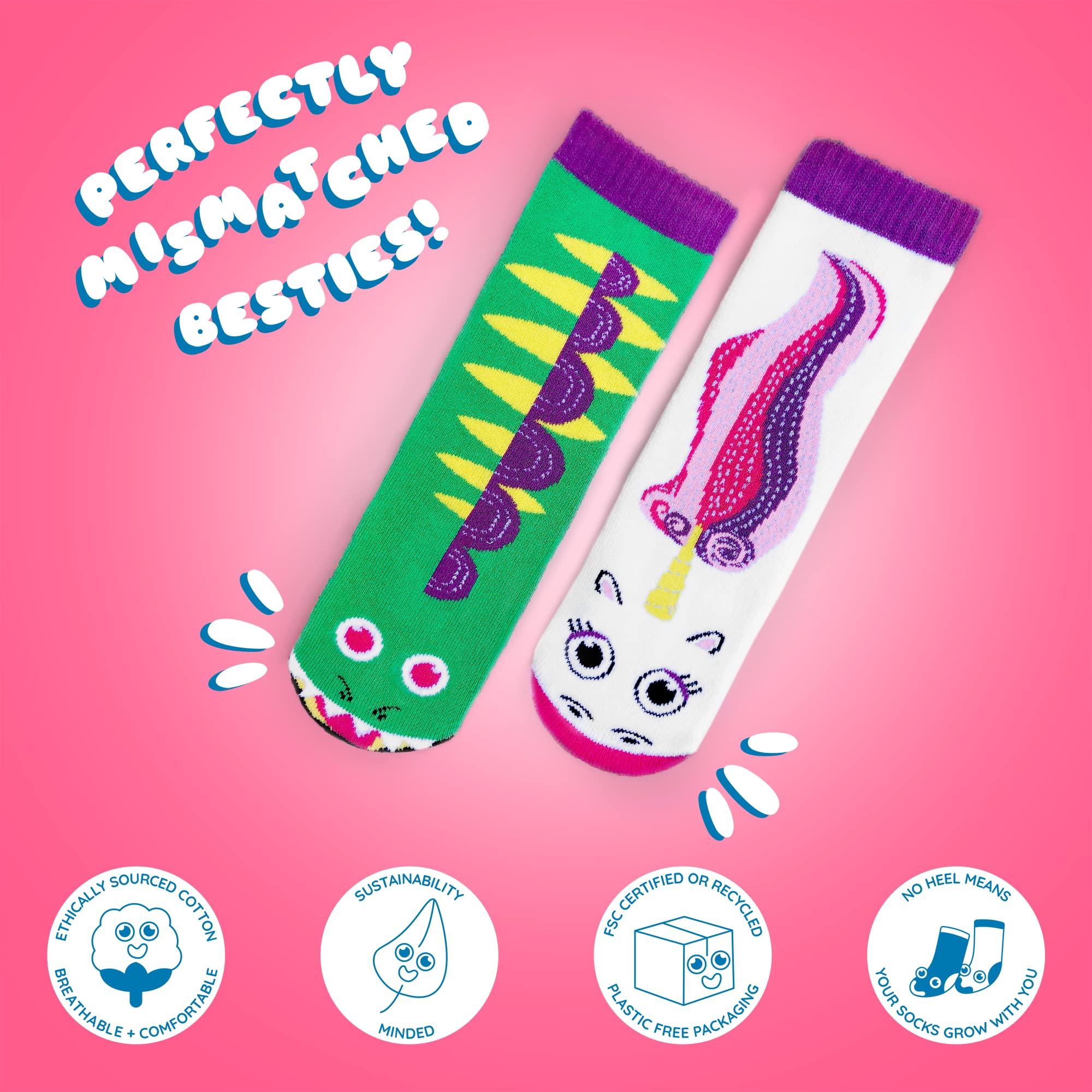 Funky Mismatched Animal Socks for Men & Women - Crazy Cool Outdoor Design, Durable & Cozy Cotton Pairs - Perfect for Hiking, Gifts & Everyday Wear