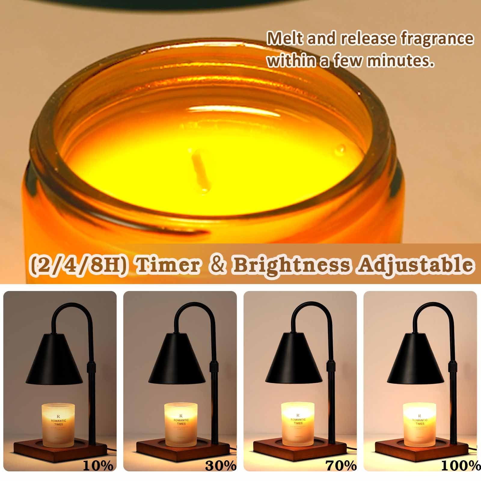 Modern Dimmable Candle Warmer Lamp with Timer - Adjustable Wax Melt Warmer for Home Decor, Perfect Birthday Gift for Women & Mom - Creates Cozy Ambiance in Living Room, Bedroom, or Office