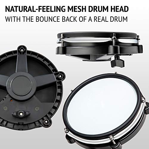 7-Piece Electronic Drum Kit with Mesh Heads, 209 Sounds & 50 Songs - Professional Drum Set with Cymbals, Kick Pedal, Drum Sticks & SPA8 Speaker - Perfect for Home Practice, Studio Recording & Live Performances