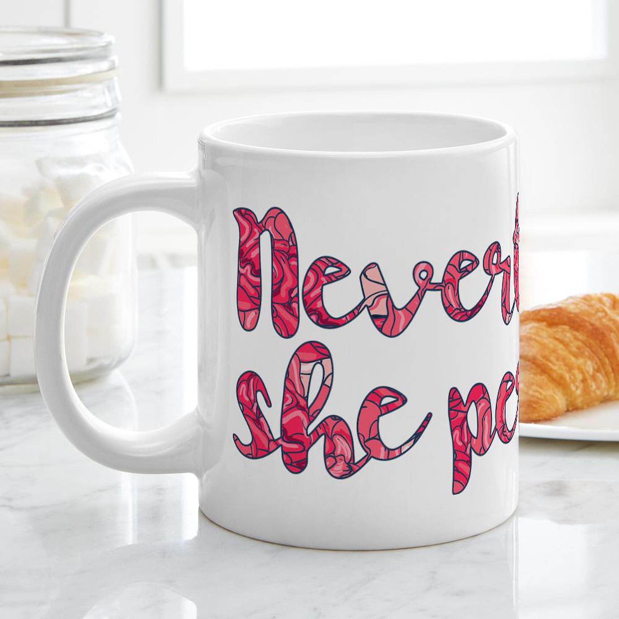 Nevertheless, She Persisted 20 oz Ceramic Coffee Mega Mug - Large Insulated Tea Cup for Office, Home & Gifts - Motivational Women's Empowerment Drinkware