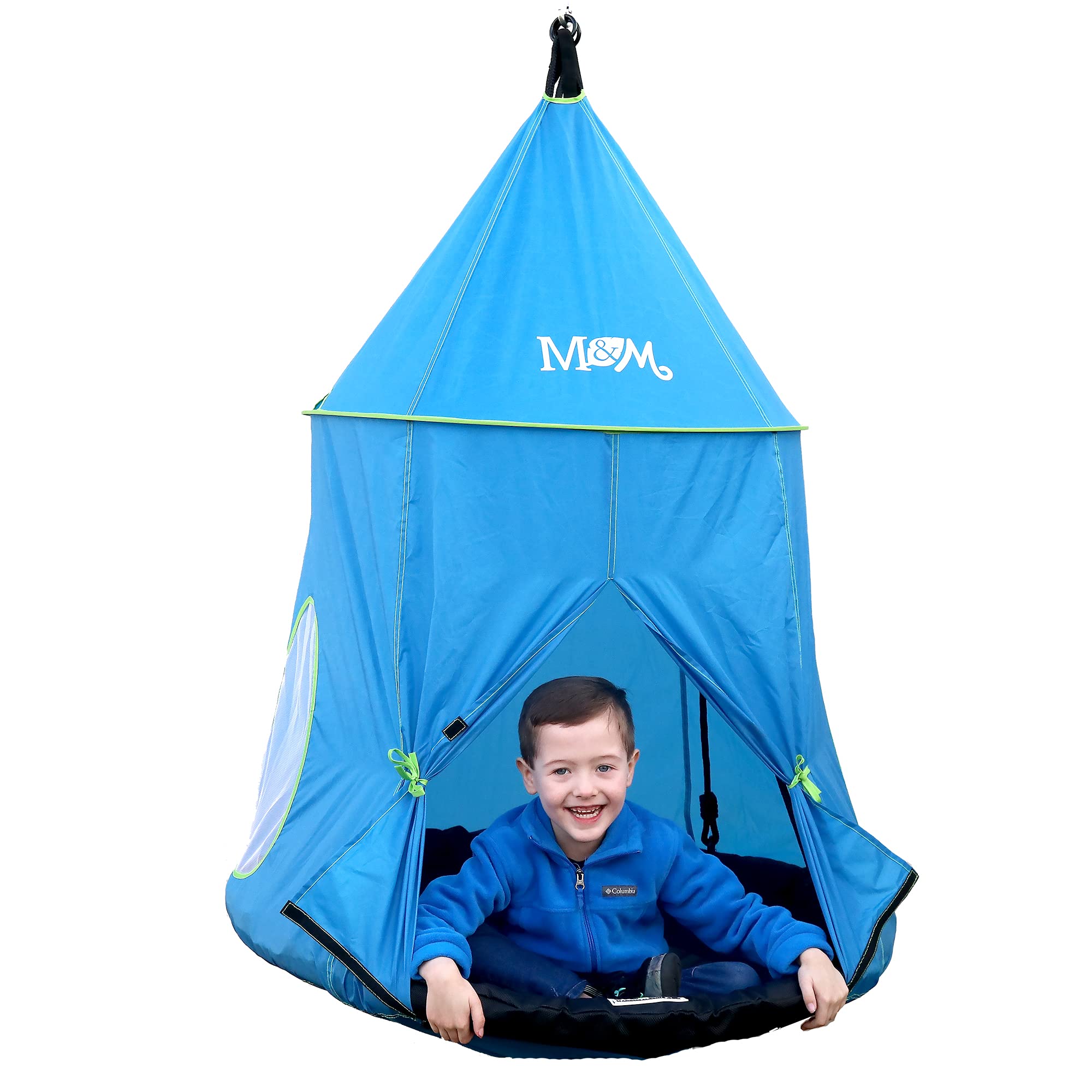 Big Top Tent Swing Accessory for Outdoor Play - Blue Canopy Replacement Part for Kids Playground & Backyard Fun | M&M Sales Enterprises