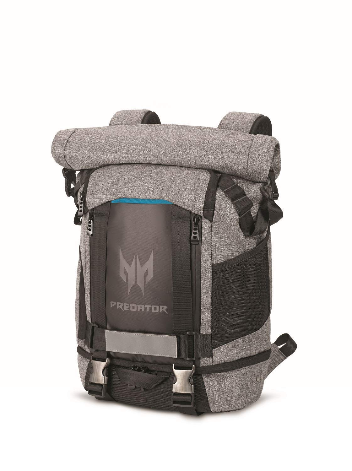Acer Rolltop Backpack 15.6 Inch Laptop Backpack, Waterproof Grey & Teal Travel Backpack for Men & Women - Perfect for Work, School, College and Outdoor Adventures
