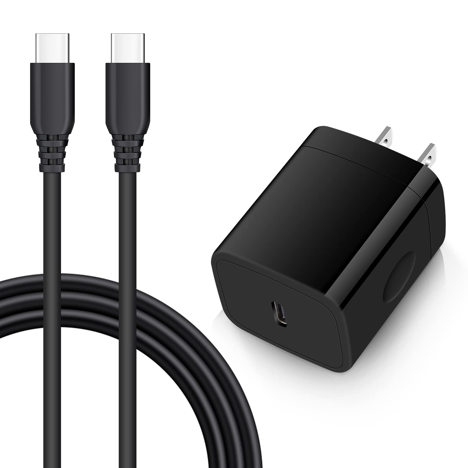 20W USB C Fast Charger Block & 6FT C to C Cable - Compatible with Samsung Galaxy A14 5G/A13 5G/S21 FE/A03s/A23/A53 5G/A12/S22/S20 FE/A42/Z Fold 4/Note 21, Google Pixel 7 Pro/6a/5XL/4, iPad Pro 12.9/Mini 6/Air 4 - PD Charger for Home, Office & Travel