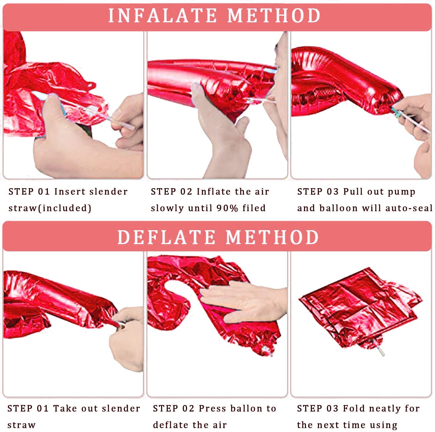 40 Inch Red Jumbo Digital 4 Foil Mylar Balloons - Giant Number Balloons for Birthday Parties, Weddings, Bridal Showers, Anniversaries & Photo Shoots - Perfect for Event Decorations, Backdrops and Celebration Displays