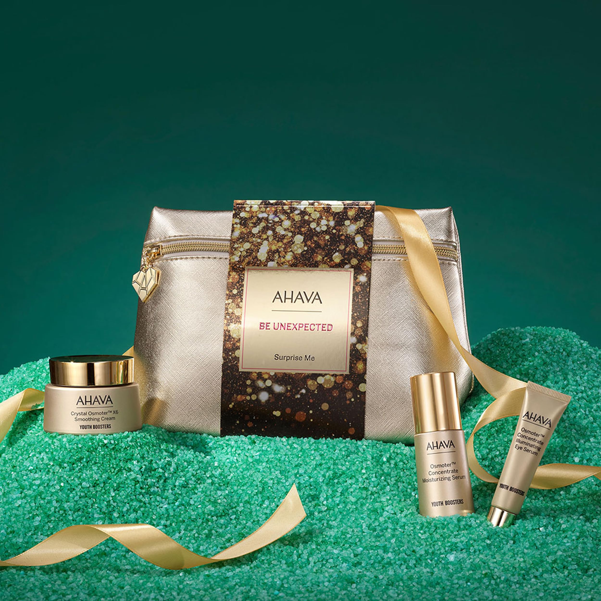 AHAVA Surprise Me Gift Set - Moisturizing Serum, Smoothing Cream & Illuminating Eye Serum for Hydrated, Glowing Skin | Perfect Skincare Gift for Women, Birthday & Holidays