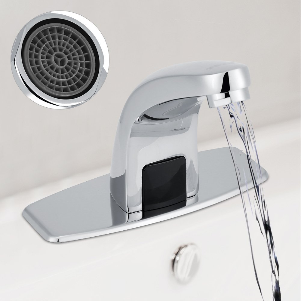 Automatic Sensor Touchless Bathroom Sink Faucet with Control Box - Hands-Free Kitchen & Bathroom Water Tap for Cold Water - Perfect for Home, Office, and Public Restrooms