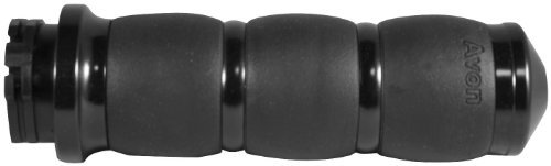 Avon Grips Velvet Air Cushion Grips - Premium Comfort Motorcycle Handlebar Grips (Black, AIR-96-FLY) for Harley, Cruiser & Touring Bikes - Reduce Vibration & Fatigue on Long Rides