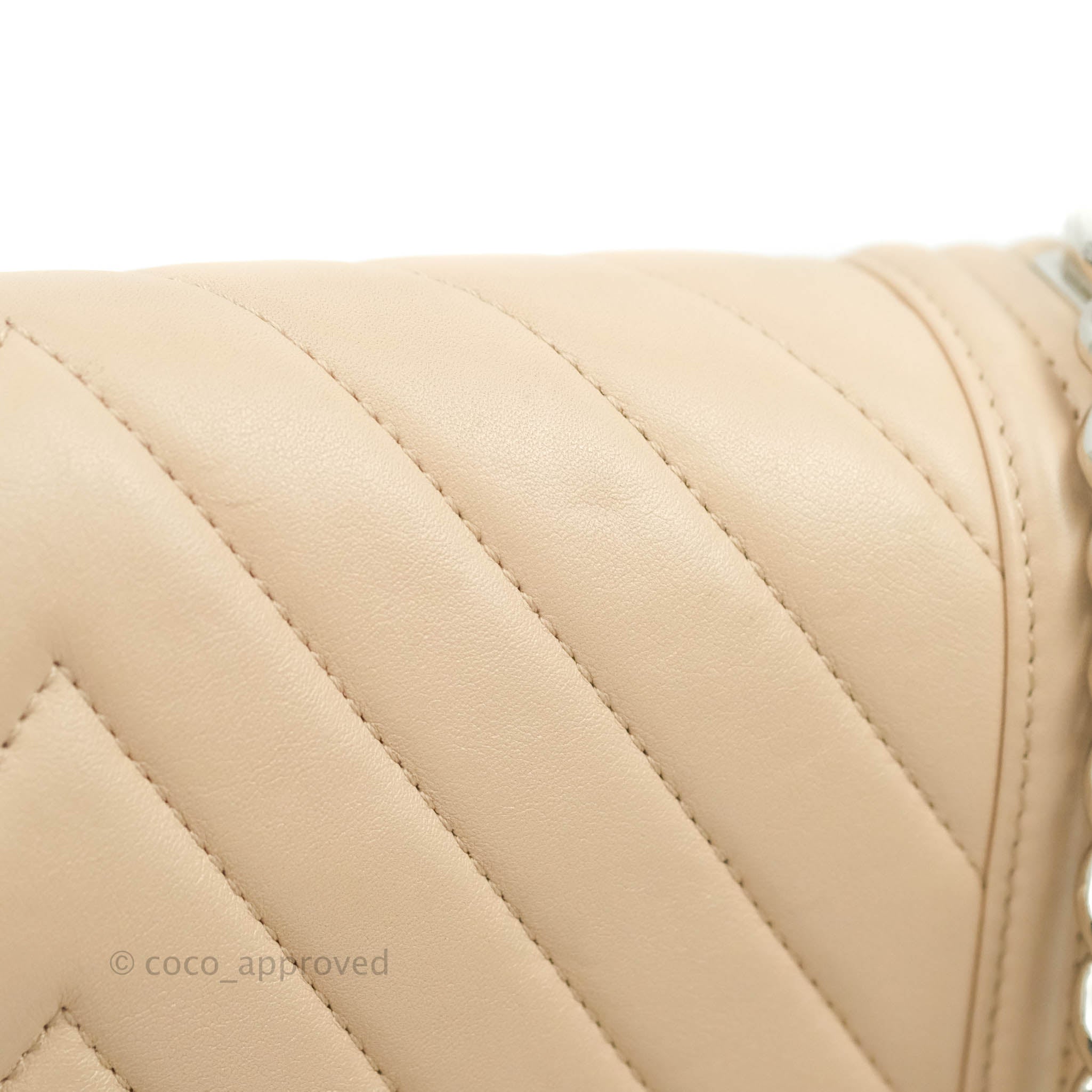Chanel Chevron Medium Boy Bag in Light Pink Beige Calfskin with Silver Hardware - Luxury Crossbody Bag for Women, Perfect for Date Night & Special Occasions