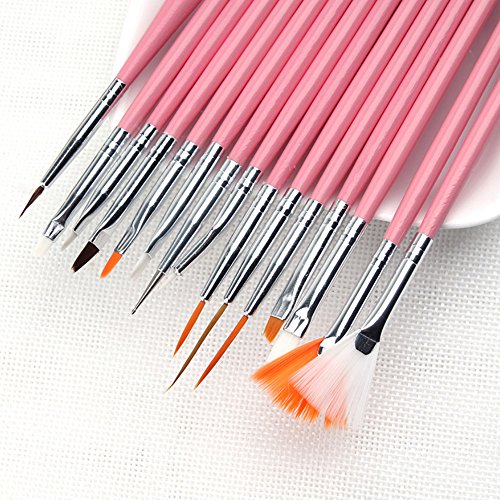 15Pcs Acrylic Nail Art Brush Pen Set - Professional Gel Nail Design Kit for Beginners, DIY Manicure & Nail Painting Tools - Perfect for Home, Salon & Nail Art Enthusiasts Under $5