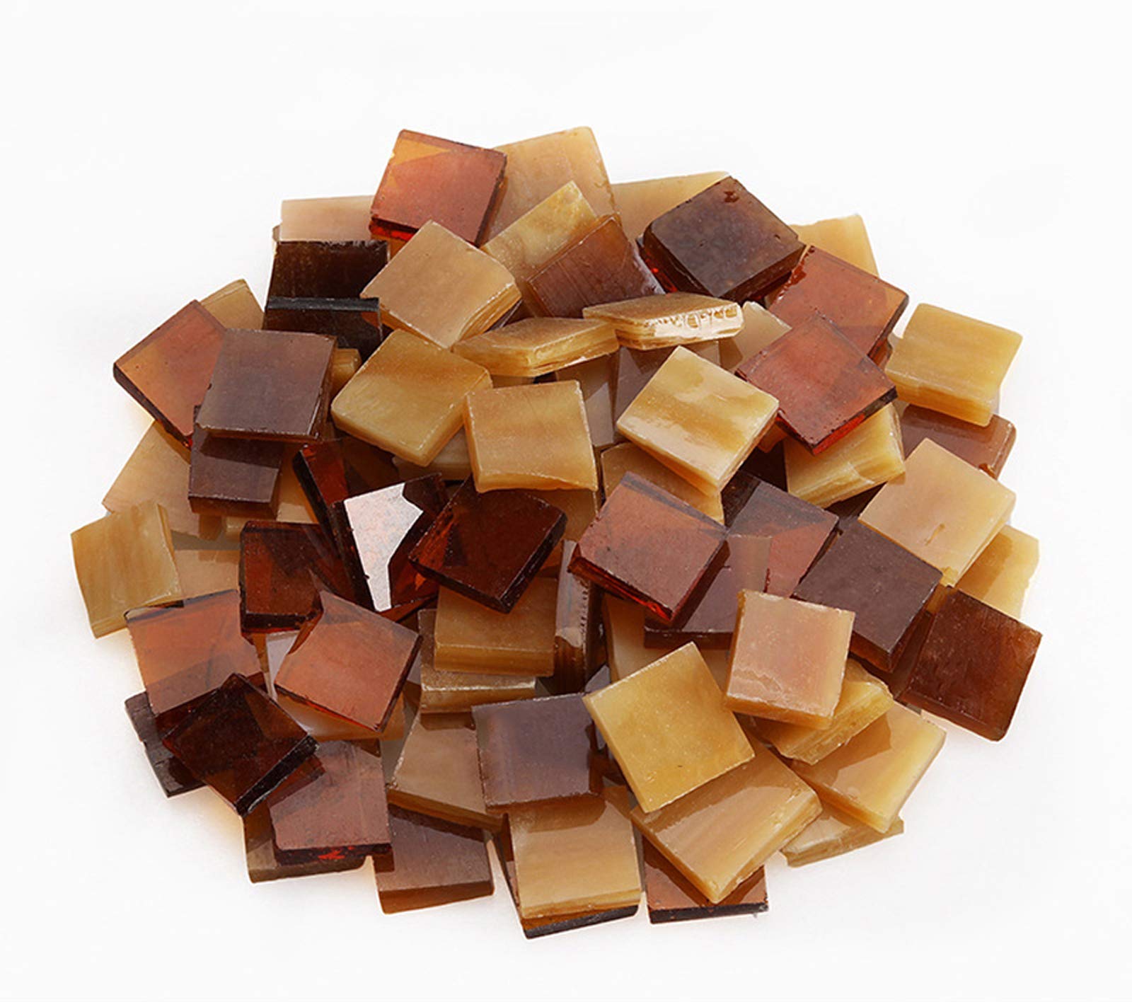 270-Piece Mosaic Tile Set - 200g Pack of Colored Mica Glass Tiles (1x1cm) for DIY Crafts, Home Decor, Picture Frames & Flowerpots - Coffee Mix - Perfect for Kitchen Backsplash, Bathroom Wall Art & Tabletop Decor