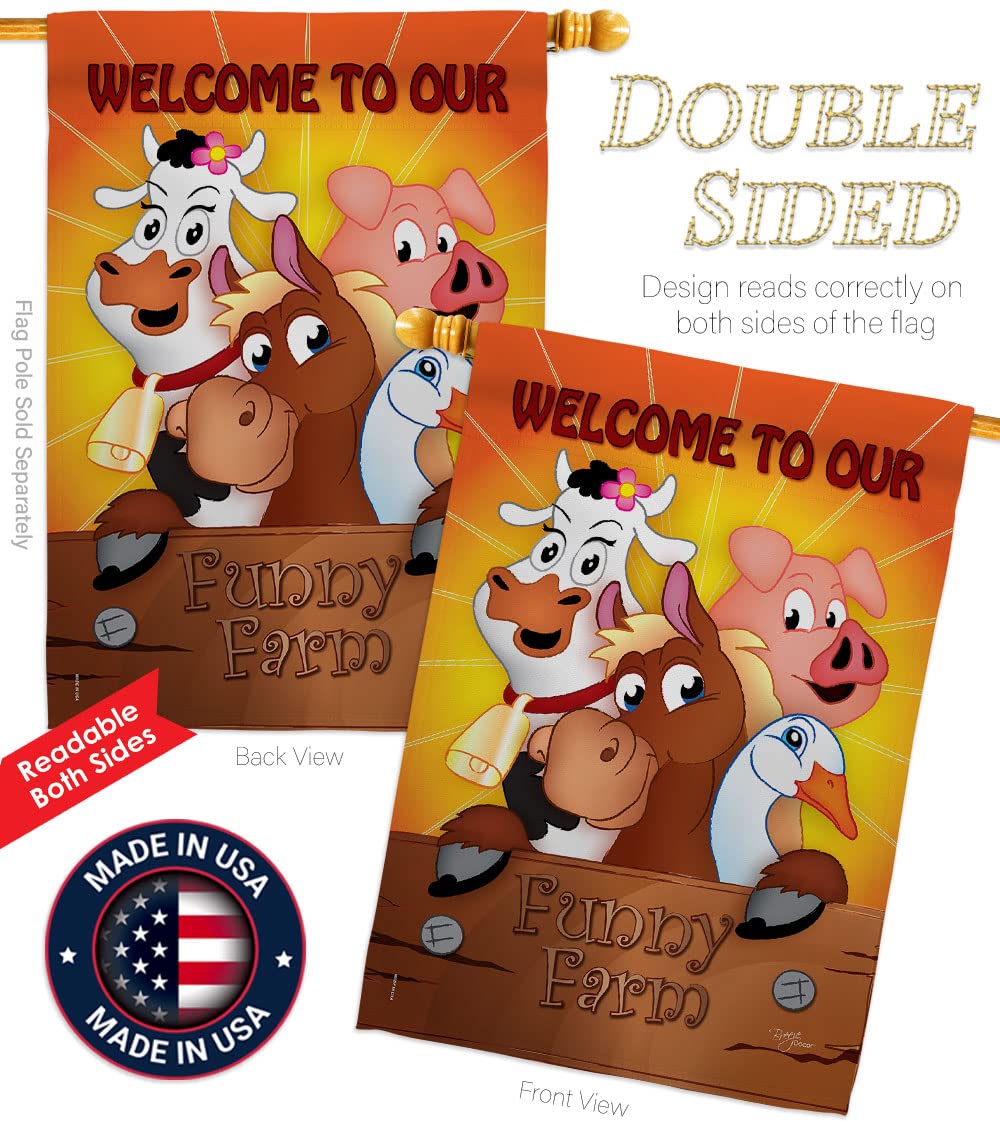Funny Farm Nature House Flag 28x40