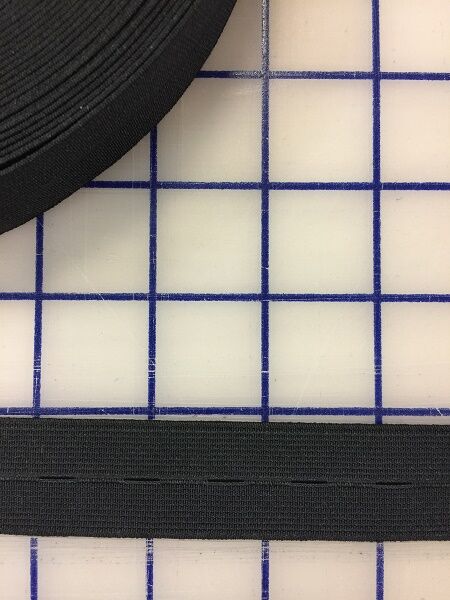 1 Inch (25mm) Wide Black Elastic Buttonhole - 33 Yard Roll - 20% Off - Perfect for Sewing, DIY Crafts & Clothing Alterations