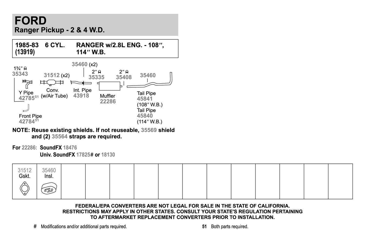 Walker Quiet-Flow SS 22286 Direct Fit Exhaust Muffler - 2