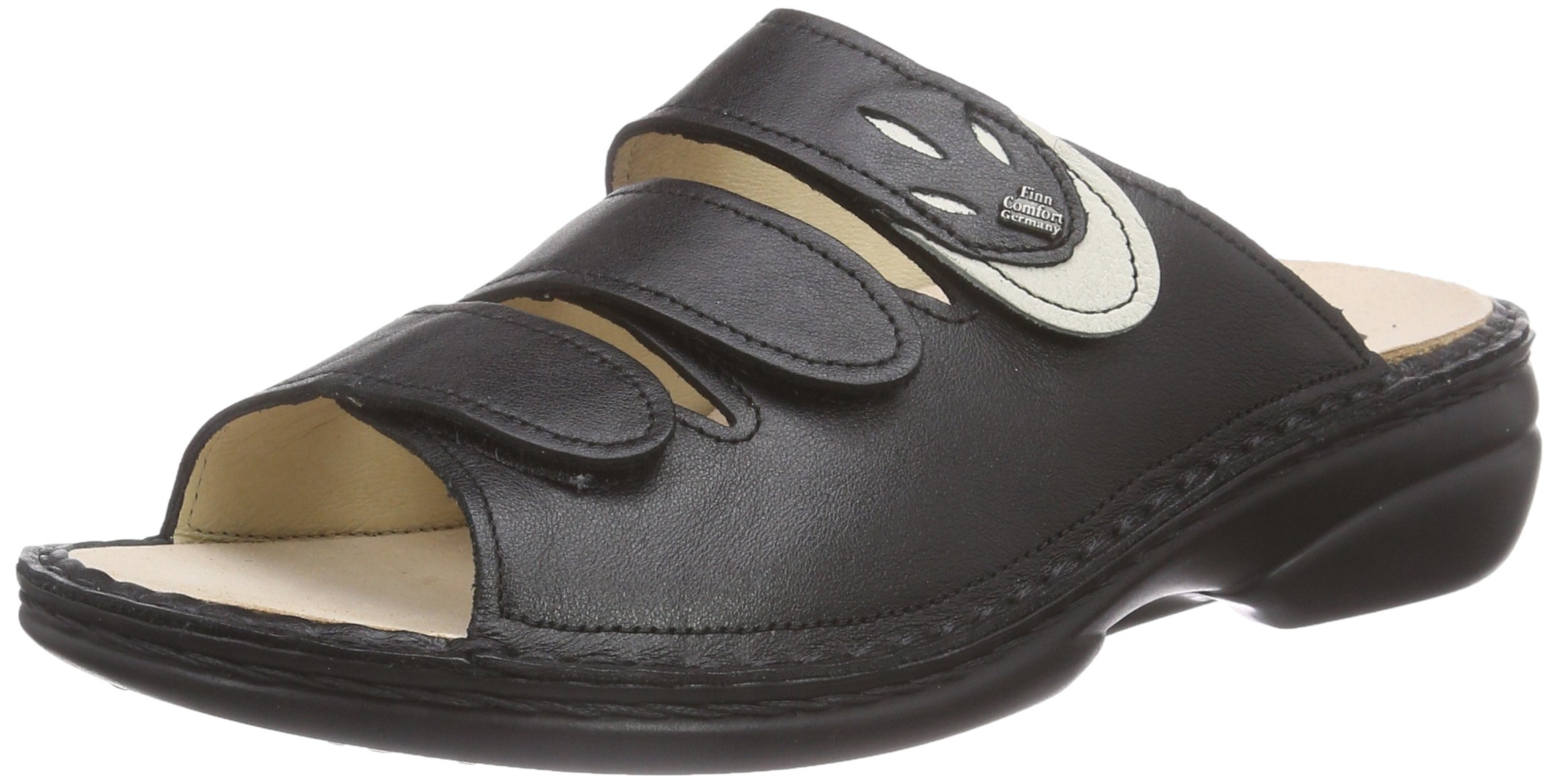 Finn Comfort Women's Wedge Heel Open Toe Sandals - Comfortable Summer Casual Shoes for Walking, Travel & Beach | Size 4 US