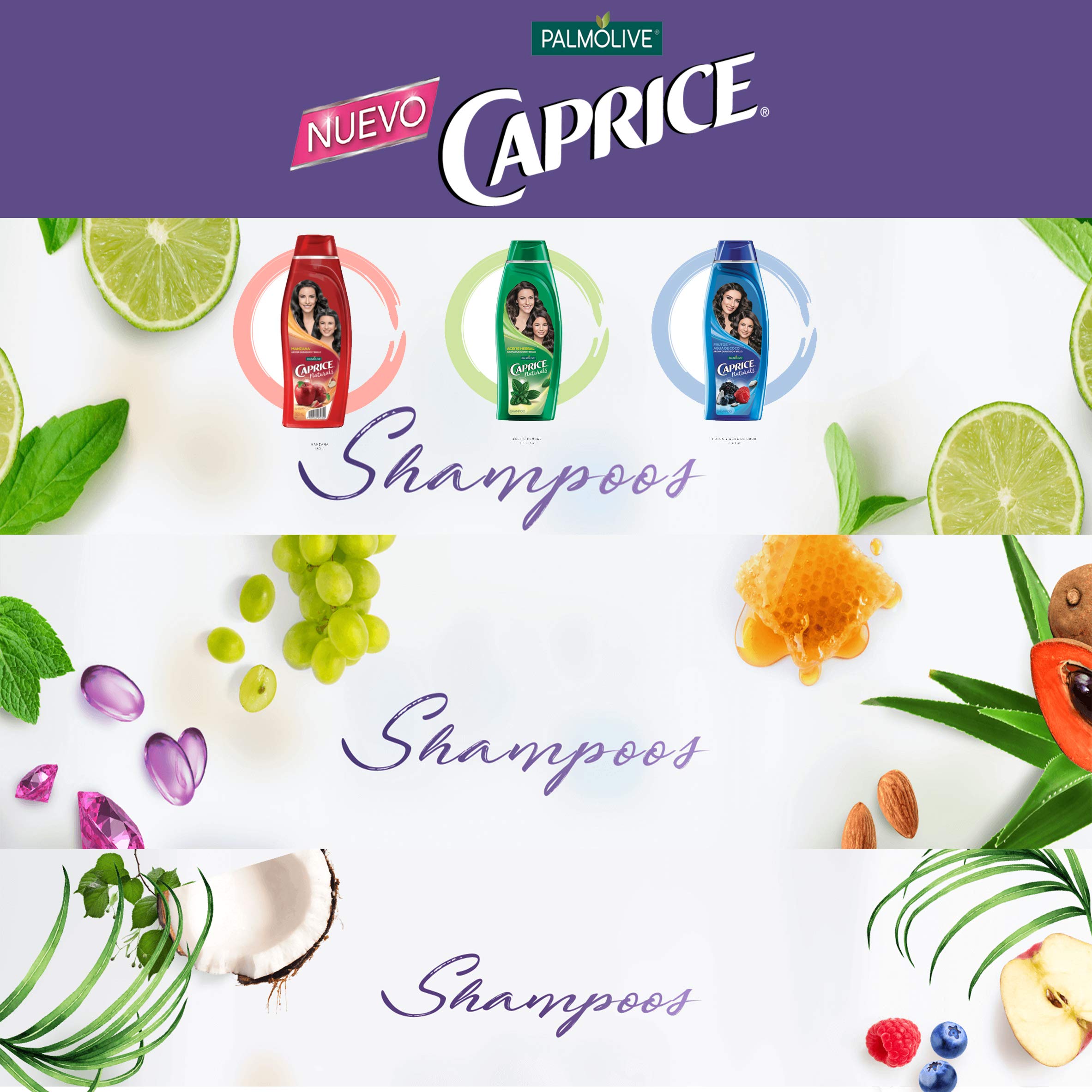 Palmolive Caprice Defined Curls Shampoo with Collagen & Aloe Vera - 750ml for Hydration & Frizz Control - Perfect for Curly & Wavy Hair Care Routine