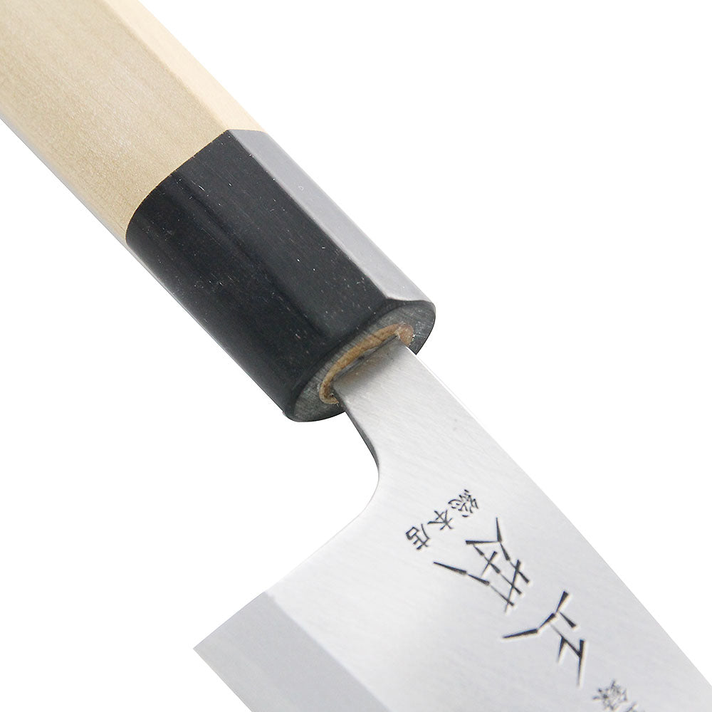 Masamoto Hongasumi Gyokuhaku High-Carbon Steel Deba Knife - Professional Japanese Kitchen Knife for Sushi, Fish Filleting & Meat Cutting