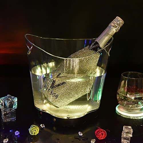 5L LED Glowing Ice Bucket - 7 Color Changing Champagne & Wine Cooler for Beer, Drinks - Perfect for Bars, Restaurants, Nightclubs, KTV, Pub Parties & Home Entertaining