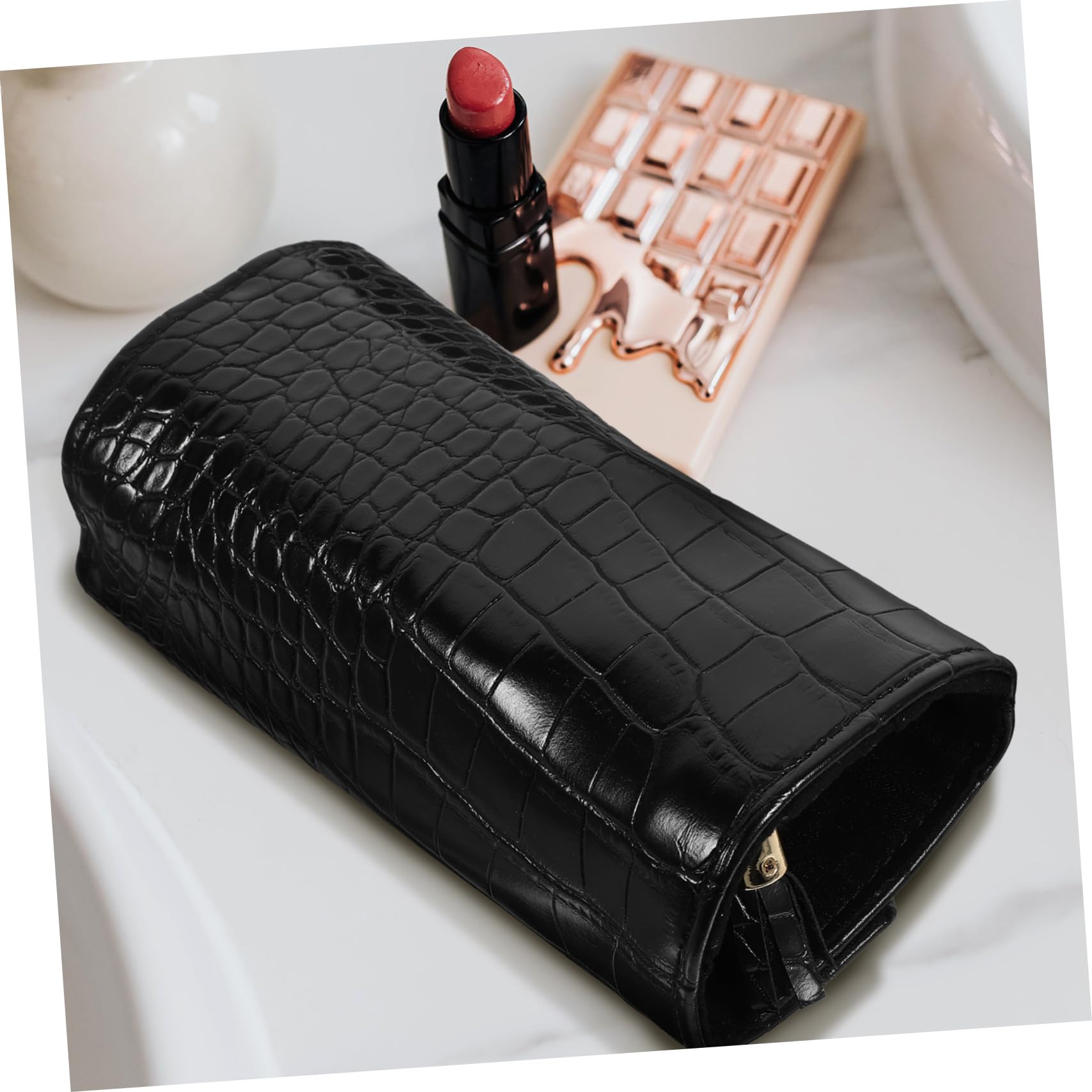Ciieeo Travel Jewelry Organizer Roll - PU Leather Jewelry Case for Necklaces, Rings & Earrings - Compact & Scratch-Resistant Storage Pouch for Women - Perfect for Vacation, Business Trips & Daily Use