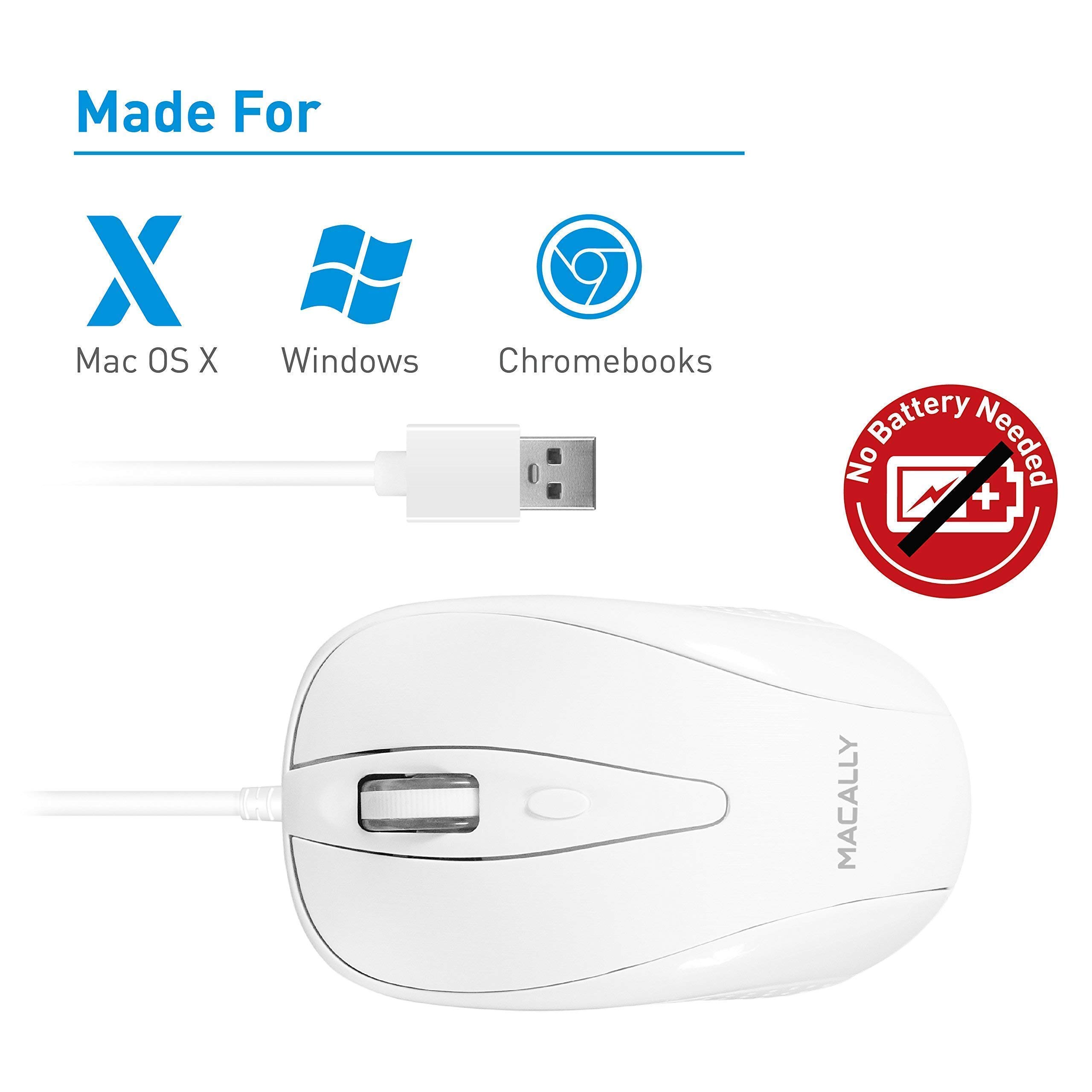 Macally Wired Mouse & Ergonomic Laptop Stand Set - Comfortable Computer Accessories for Pain Relief & Better Posture | Perfect for Office, Home & Gaming Setup