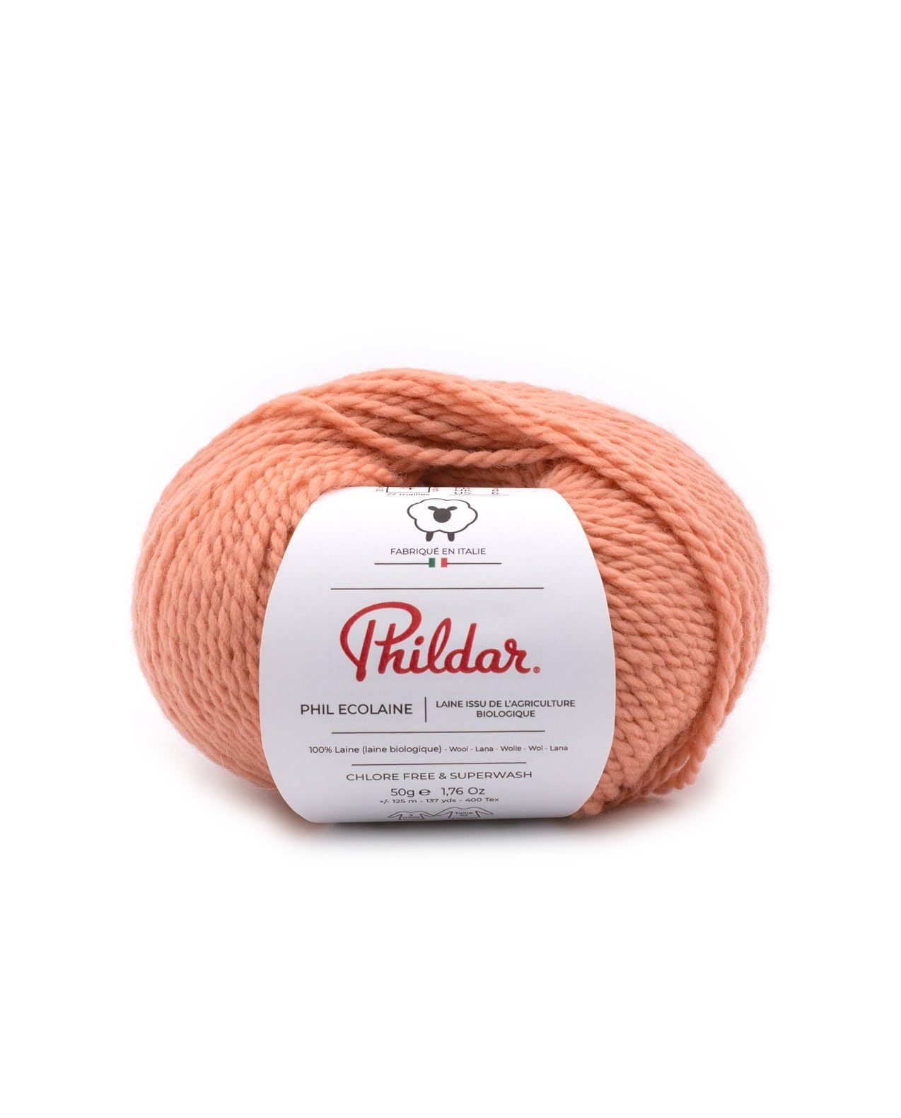 Phildar Phil ECOLAINE Rose The Yarn - Soft & Eco-Friendly Knitting Wool for Sweaters, Scarves & Blankets - Perfect for DIY Crafts & Handmade Gifts
