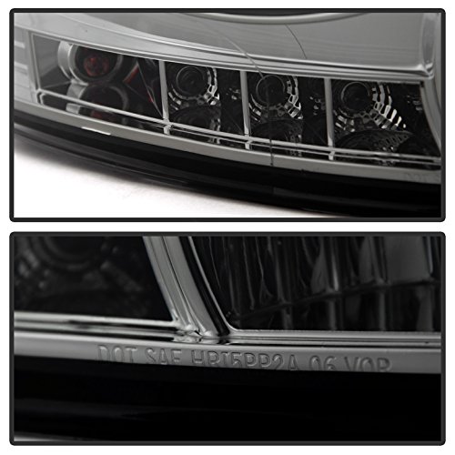 XTune LED Halo Headlights for Dodge Ram 1500 2006-2008 - Chrome/Smoked Lens Replacement - High Brightness DRL & Projector Beam - Upgrade for Night Driving & Off-Road Adventures