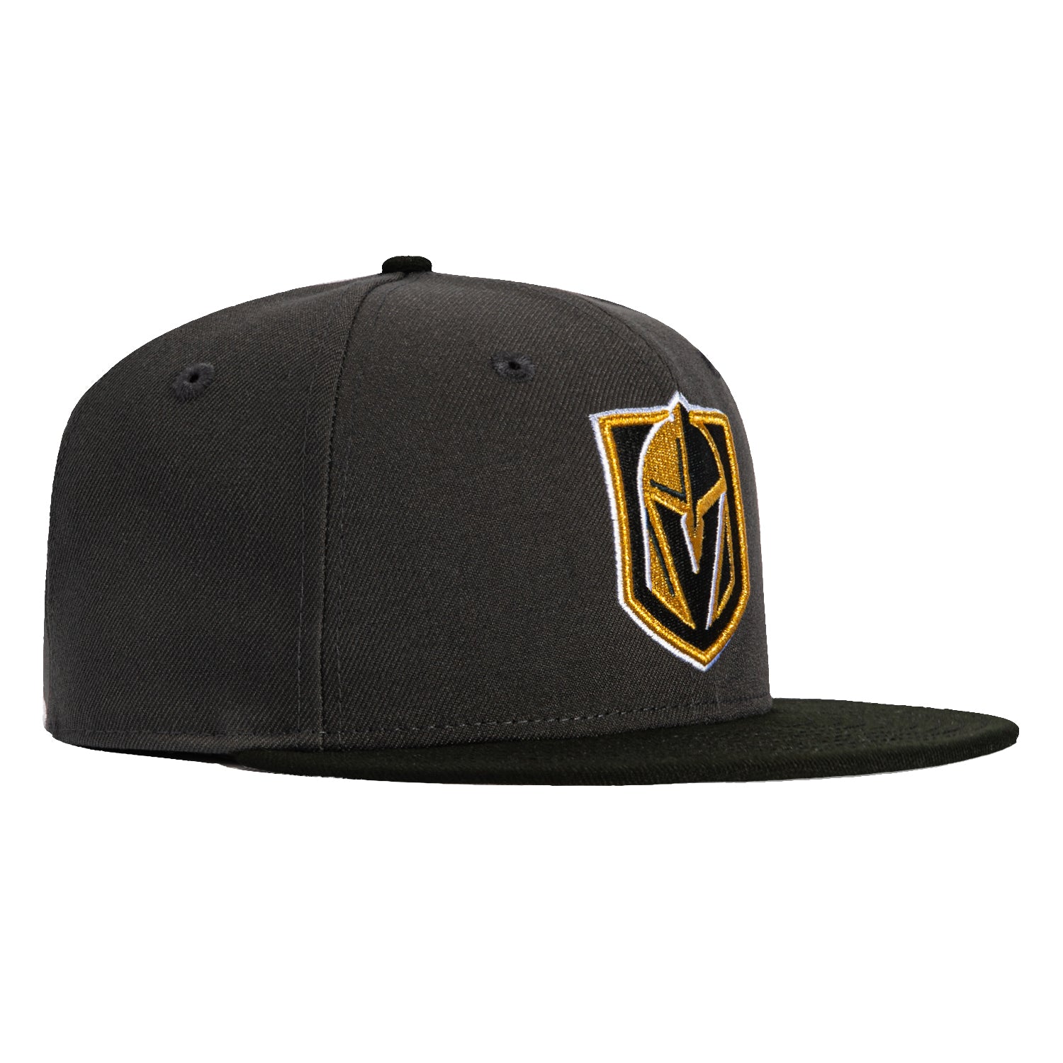 New Era 59Fifty Vegas Golden Knights Snapback Hat - Graphite & Black NHL Hockey Cap for Men & Women - Perfect for Games, Tailgating & Fan Gear Collection