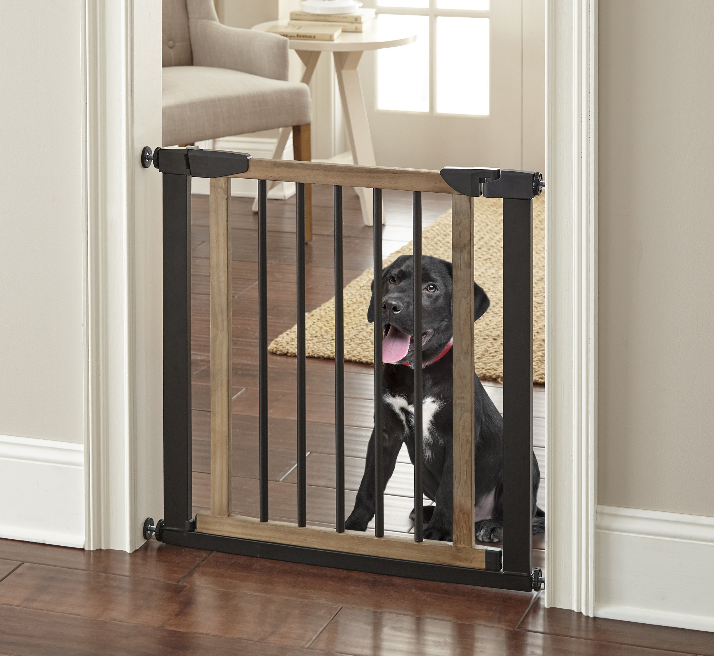 NMN Designs Logan Wooden Dog Gate - Expandable 29.5