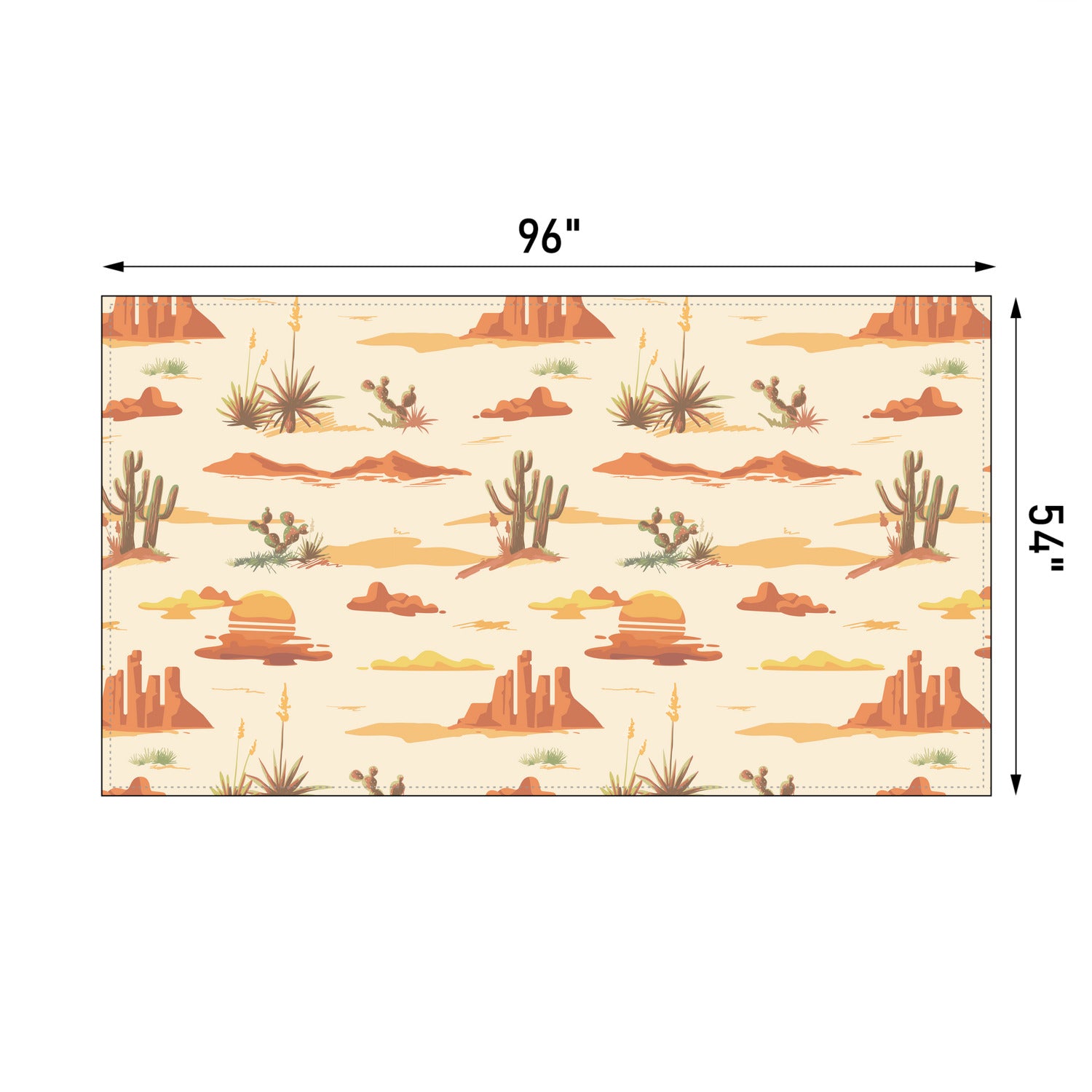 Desert Scene Tablecloth - 4 Sizes Polyester Table Linens for Picnics, Parties & Outdoor Dining | Waterproof & Wrinkle-Resistant
