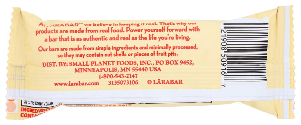 LaraBar Peanut Butter Cookie Protein Bars - Bulk Pack of 96 (1.7oz Each) - 16 Case - Healthy Snacks for Hiking, Travel & On-the-Go Nutrition