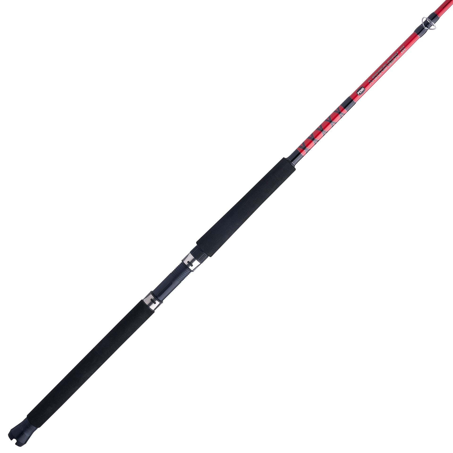 Mariner® III Conventional Boat Fishing Rod - Heavy Duty Saltwater Offshore Trolling Rod for Big Game Fish - Perfect for Deep Sea Fishing, Tuna, Marlin, and Shark Angling