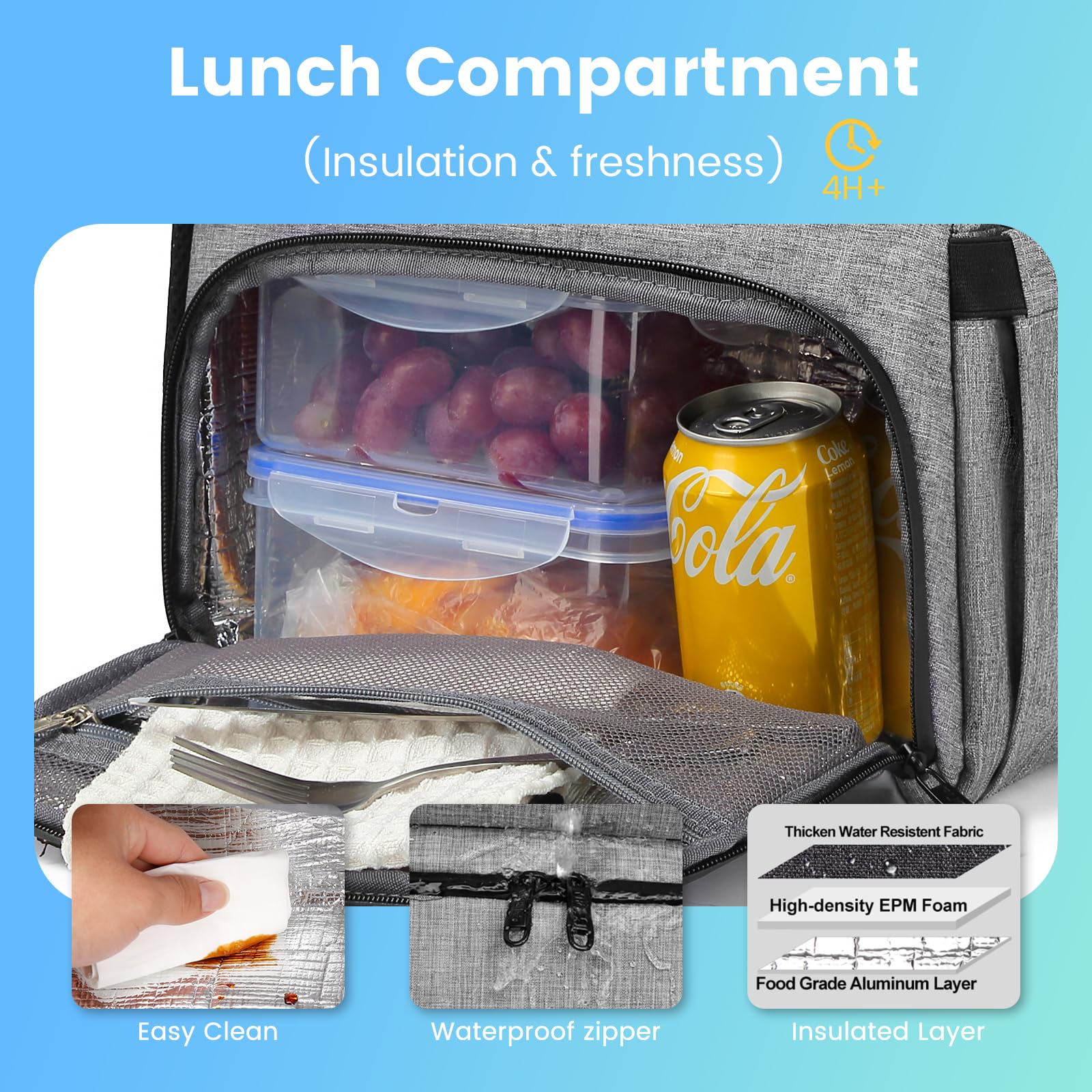 Insulated Cooler Backpack for Men & Women - 15.6