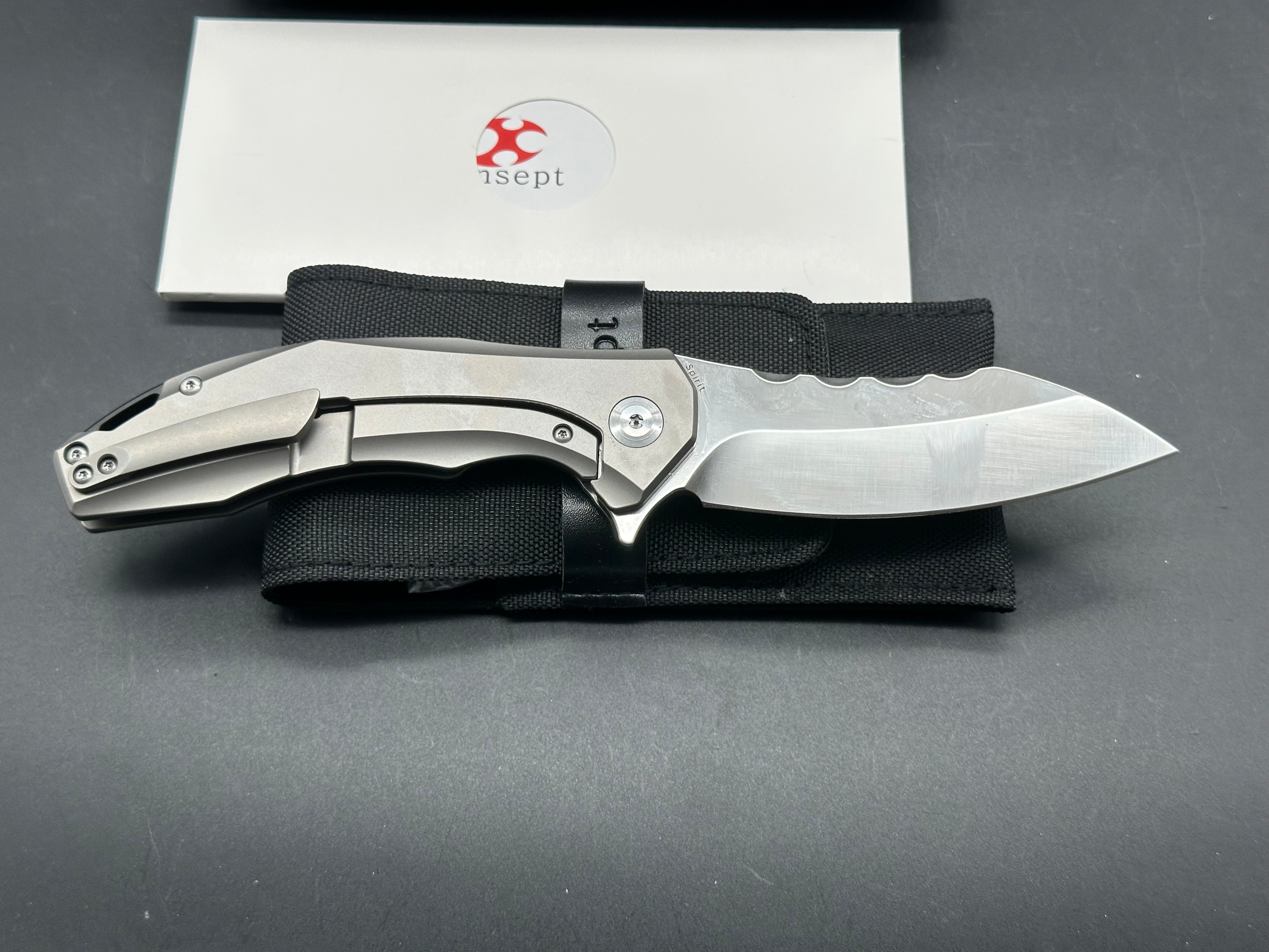 Kansept Spirit EDC Pocket Knife - S35VN Stainless Steel Blade with Carbon Fiber Handle Insert - Perfect for Outdoor, Camping, and Everyday Carry