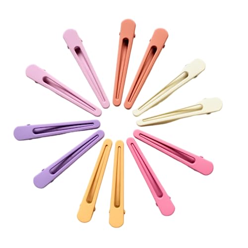 Ghelonadi Hair Clips - 5PC No Bend No Crease Alligator & Duck Bill Hair Barrettes for Women & Girls - Crystal Hair Pins for Curls, Bangs & Salon Hairstyles - Perfect for Makeup, Styling & Everyday Use