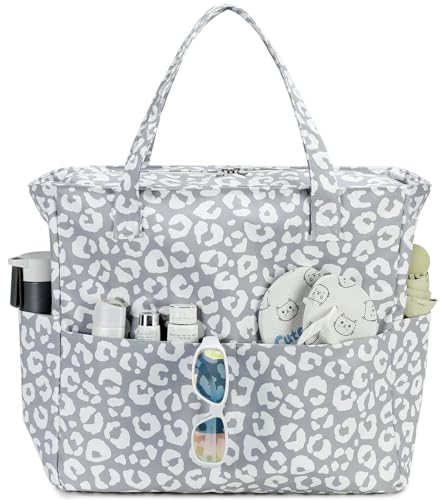 White Leopard Print - Gray