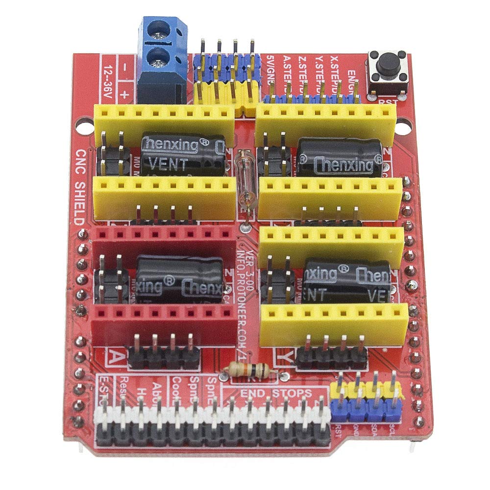 A4988 Stepper Motor Driver CNC Shield V3 Expansion Board for Arduino - Compatible with 3D Printers, Laser Engravers & CNC Machines | DIY Electronics Projects & Prototyping