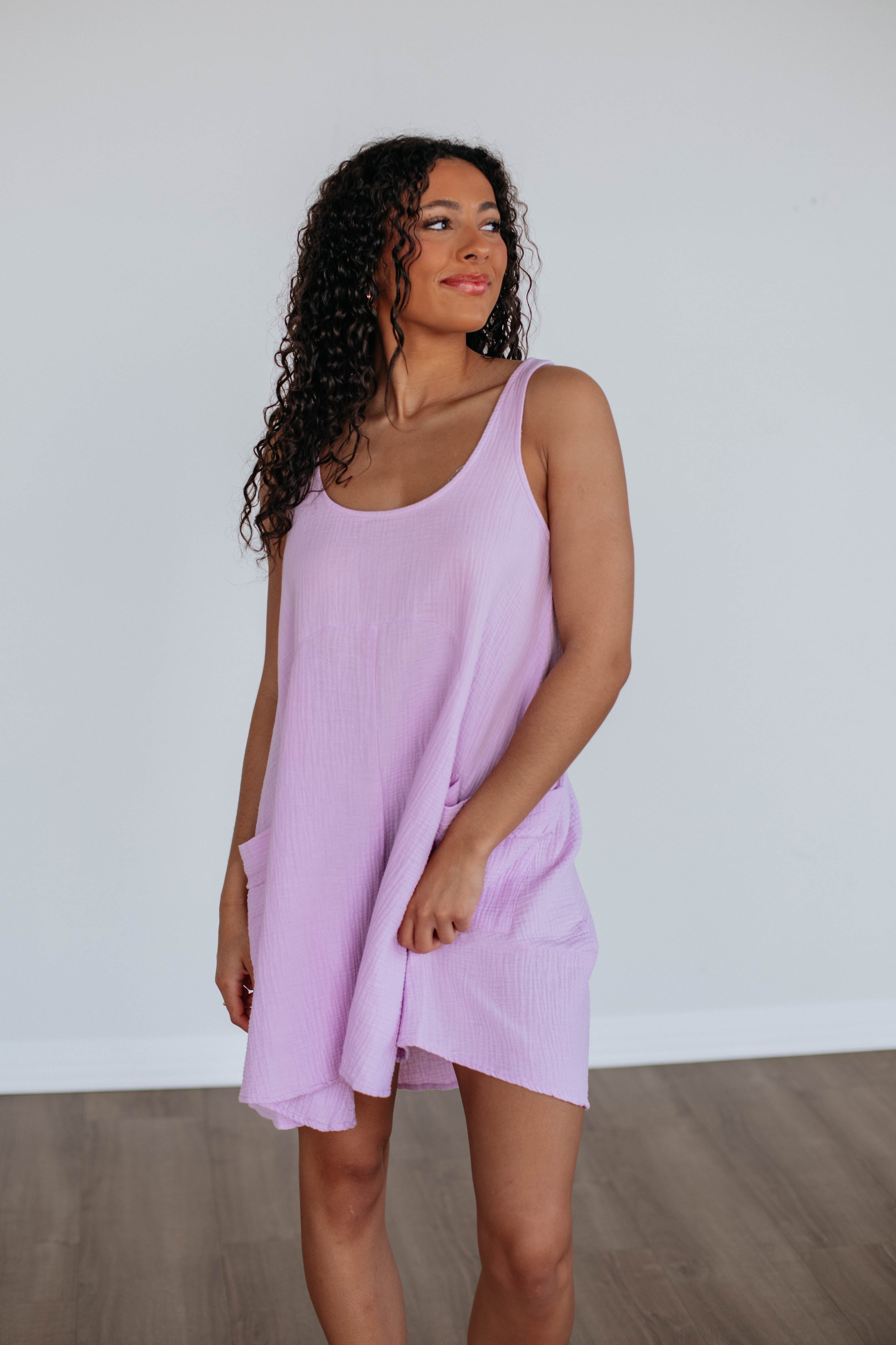 Days With You Dress - Elegant Lilac Floral Summer Dress for Women | Perfect for Dates, Parties & Vacations
