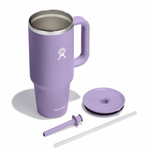 40 oz Insulated Stainless Steel Travel Tumbler with Lid & Straw - Leakproof Hot & Cold Water Bottle for Coffee, Gym, Hiking, Camping and Outdoor Activities