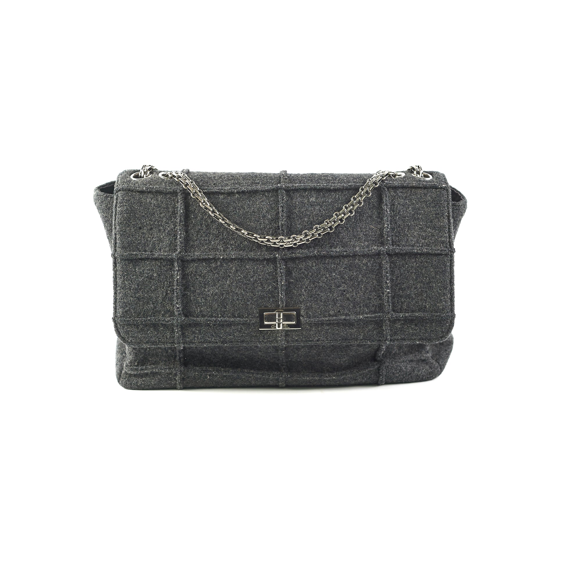 Chanel 2.55 Reissue Flap Bag - Anthracite Grey Quilted Leather Shoulder Bag for Women | Luxury Designer Handbag for Work, Evening & Special Occasions
