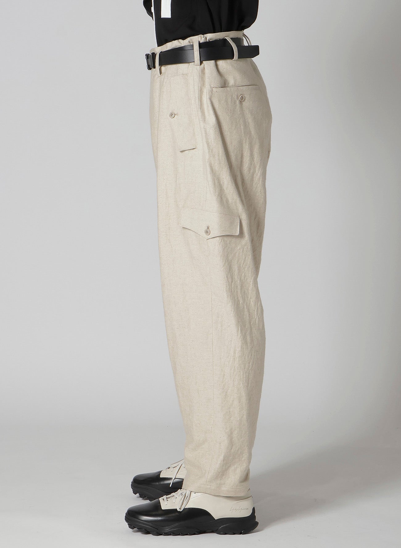Premium Cotton Linen Blend Double Satin Pants with Flap Pockets - Comfortable & Stylish for Work, Travel & Casual Wear