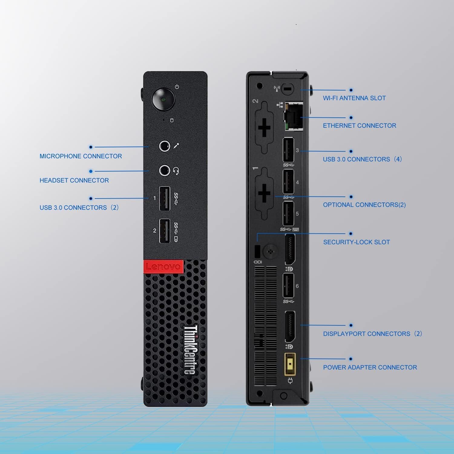 Lenovo ThinkCentre M910q Tiny Desktop PC - Intel Core i5-6500T 3.1GHz Quad-Core (6th Gen), 16GB RAM, 256GB SSD, Win 10 Pro | Compact Mini Computer for Home Office, Business, Gaming & Dual Monitor Setup