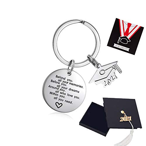 2024 Graduation Keychain for Her and Him - Personalized Grad Gift for College & High School - Perfect for Commencement, Parties & Celebrations