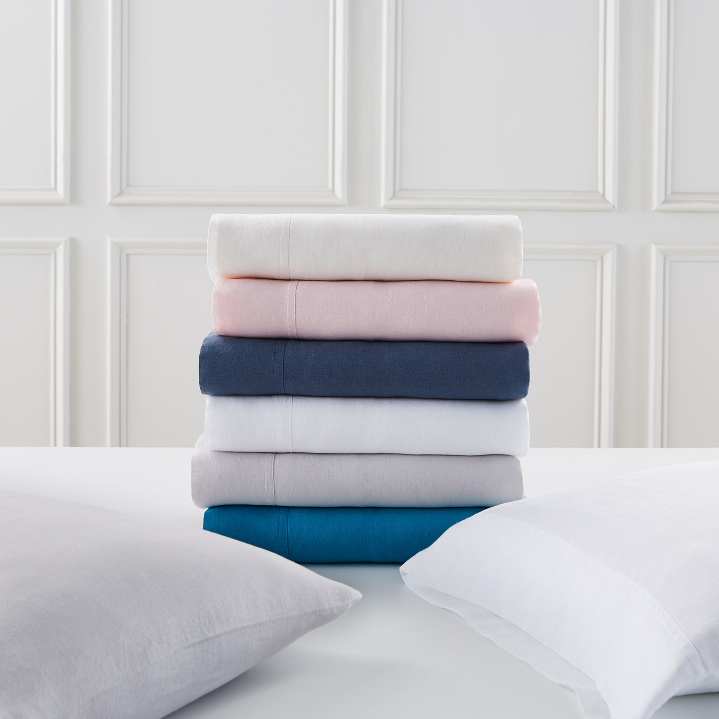 Premium 100% Linen Sheet Set - Breathable & Soft for All Seasons - Queen Size Bedding Set - Perfect for Hot Sleepers & Eco-Friendly Home Decor