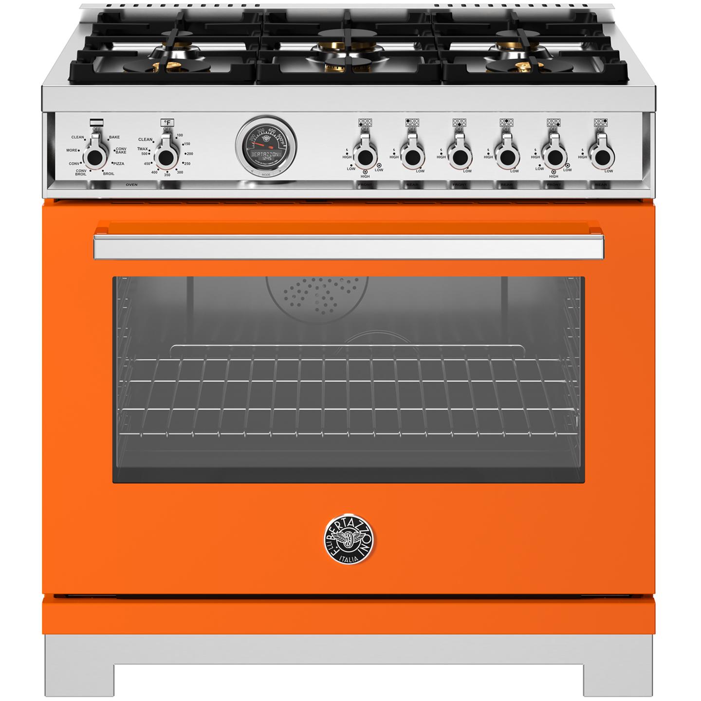 Bertazzoni PRO366BCFEPART 36 Inch Freestanding Dual Fuel Range - Professional Gas & Electric Oven Combo for Home Chefs | Perfect for Modern Kitchens, Baking & Gourmet Cooking