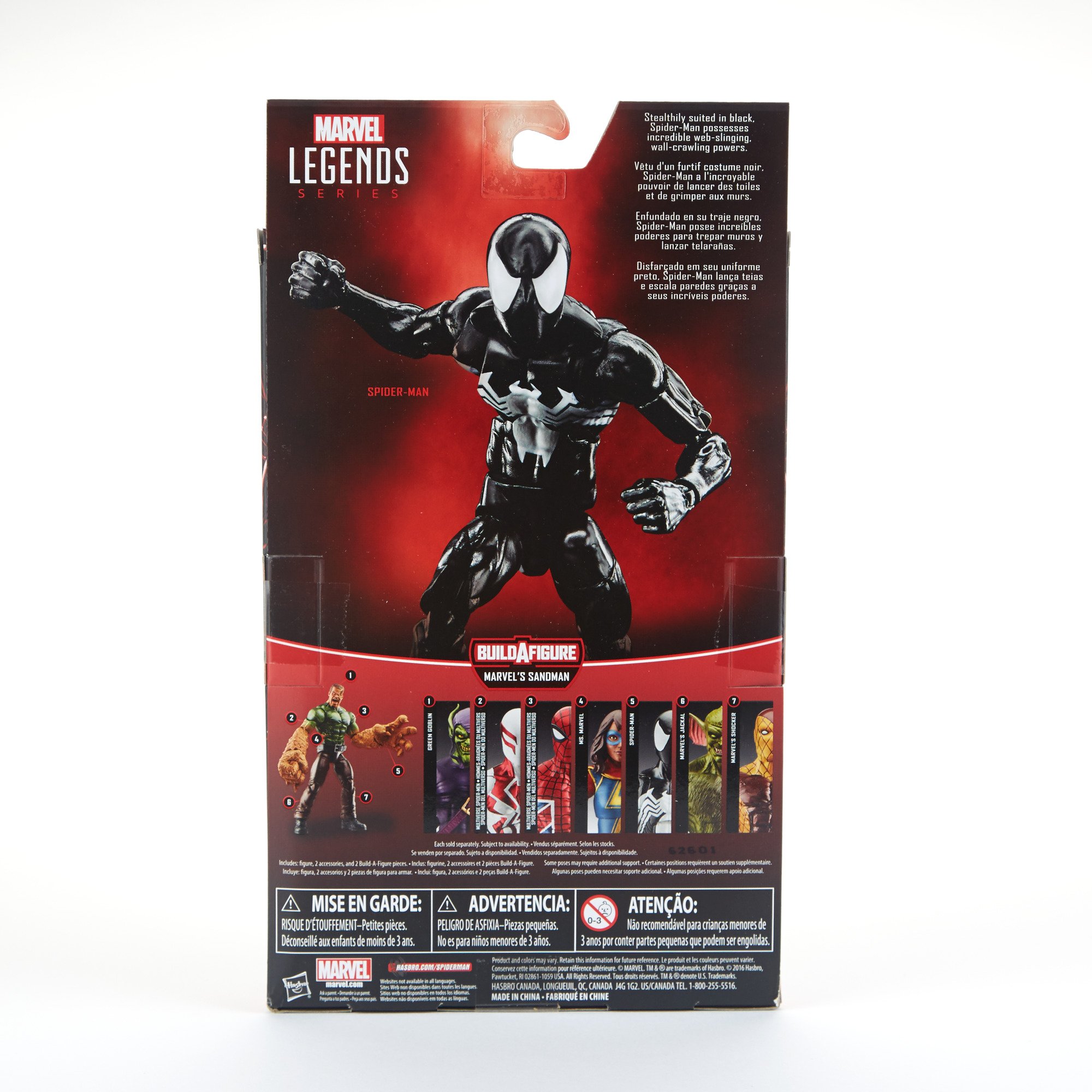 Marvel Spider-Man 6-inch Legends Series Symbiote Spider-Man Action Figure - Collectible Toy for Display & Play | Perfect for Marvel Fans & Collectors