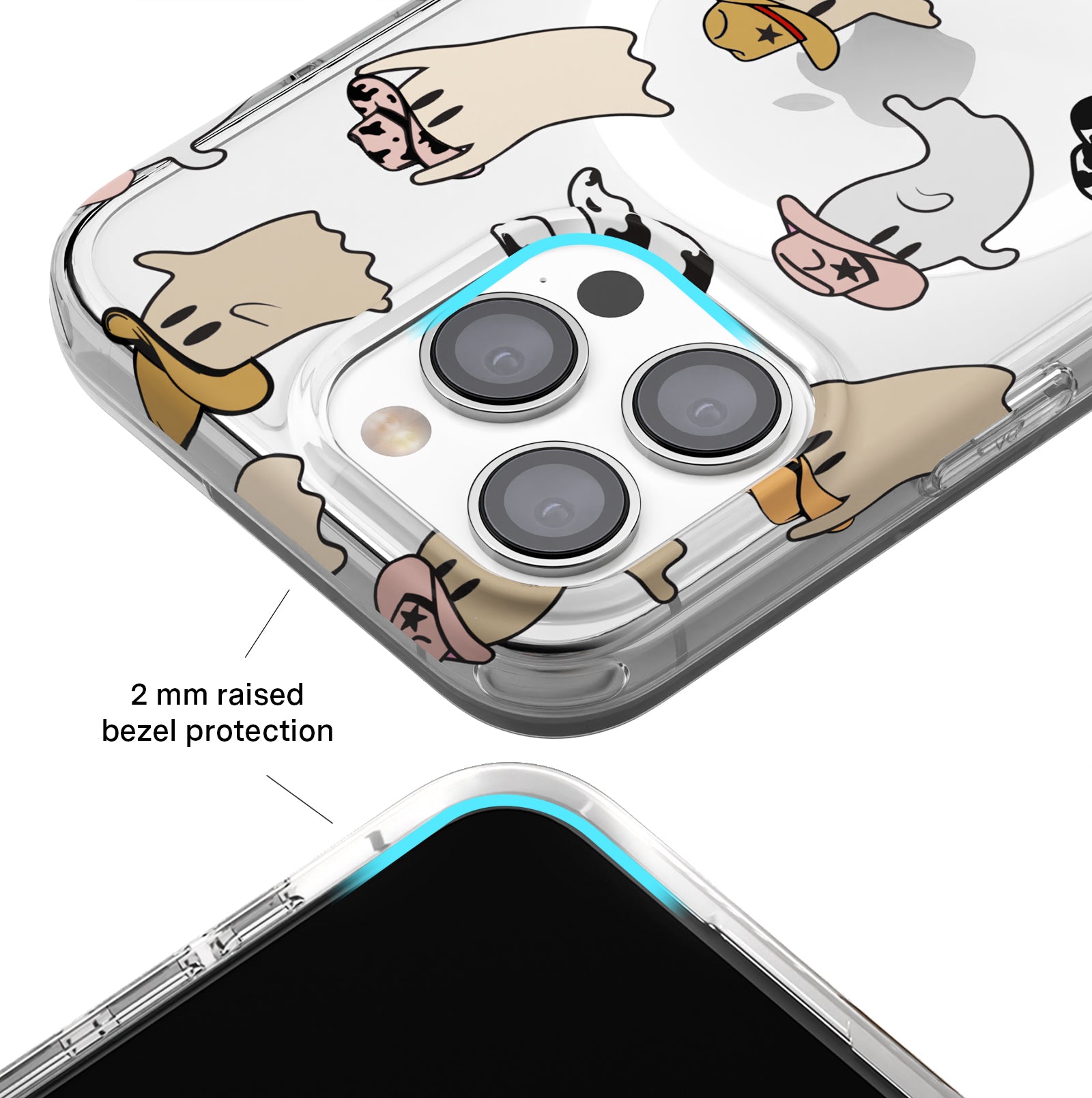 Ghosted Cowboys iPhone Case - Premium Protective Cover for iPhone 12/13/14/15 Pro Max - Western Design with Shockproof & Anti-Scratch Features - Perfect for Outdoor Adventures & Western Style Lovers