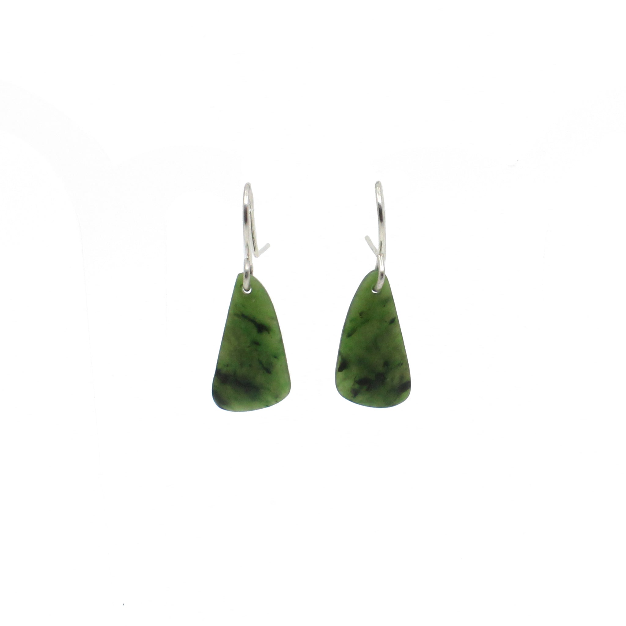Handcrafted Pounamu Greenstone Earrings - Small Size | Authentic Maori Jewelry by Ric Moor | Perfect for Gifts, Weddings & Cultural Events