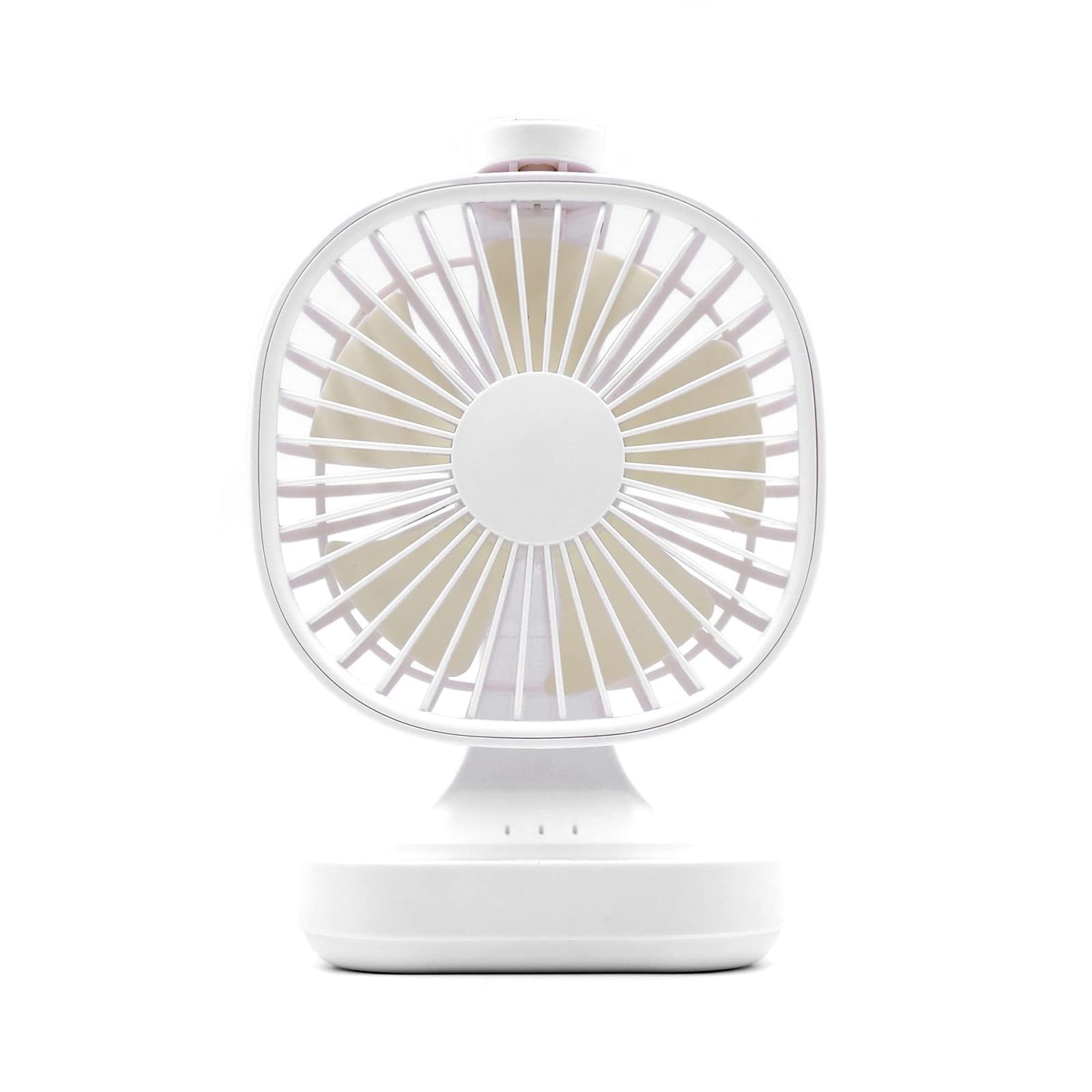 YaYiYa USB Desktop Fan - 4000mm Large Airflow, Quiet Operation, Rechargeable Battery, Adjustable Head for Office & Home Use - Perfect for Work, Study, and Relaxation Spaces
